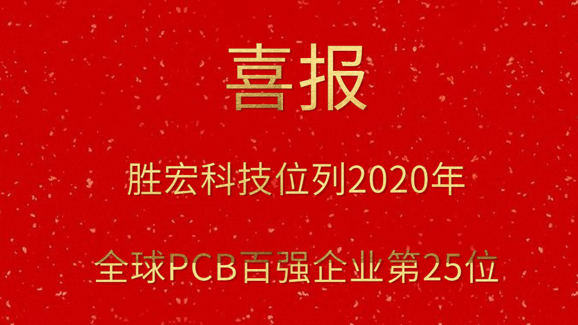 1win科技位列2020年全球PCB百强企业第25位